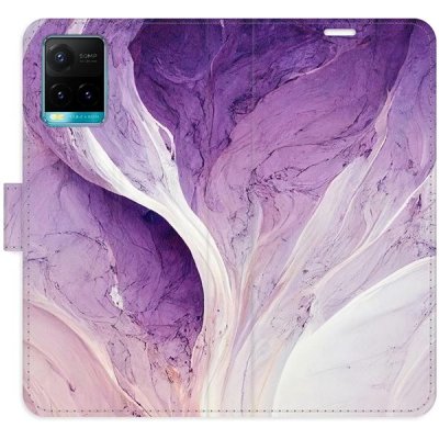 Pouzdro iSaprio flip Purple Paint Vivo Y21 / Y21s / Y33s