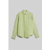 Pánská Košile Gant košile reg GMNT dyed linen shirt zelená