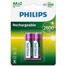 Baterie nabíjecí Philips AA 2600mAh 2ks R6B2A260/10