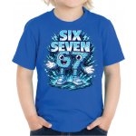 Fajntričko Kids tričko Modré Steal a Brainrot Six Seven 67 – Sleviste.cz