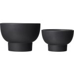 Wikholmform Keramické květináče MEGAN 21/17cm SET/2ks černé – Hledejceny.cz