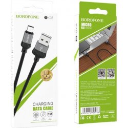 Borofone BX28 Dignity - USB na Micro USB - 2,4A, 1m, šedý