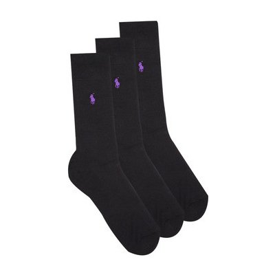 Polo Ralph Lauren ponožky ASX91-MERCERIZED-SOCKS-3 PACK Černá