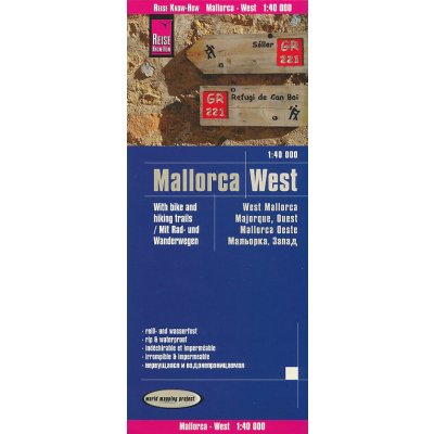 Reise Know-How Verlag mapa Mallorca west 1:40 t. voděodolná