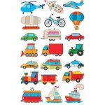 Tetovací obtisky Dopravní prostředky barevné 13 x 8,5 cm – Zboží Mobilmania