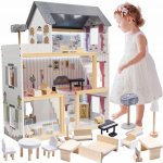 KIK dřevěný domeček pro panenky + nábytek 78 cm KX6201 – Zboží Dáma