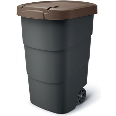 Prosperplast Wheeler 110 l s odolnými kolečky hnědá – Zboží Dáma