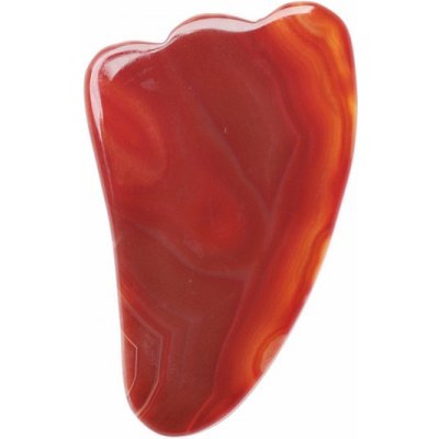 Nefertitis Gua sha z červeného achátu tvar ploutve NF27493 - cca 9,8 cm – Zboží Mobilmania