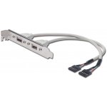 Záslepka s 2x USB 2.0 porty - zadní do case – Hledejceny.cz