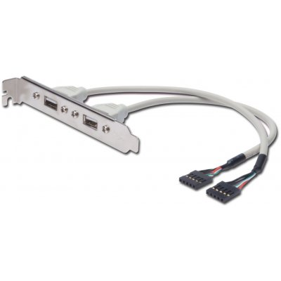 Záslepka s 2x USB 2.0 porty - zadní do case – Hledejceny.cz