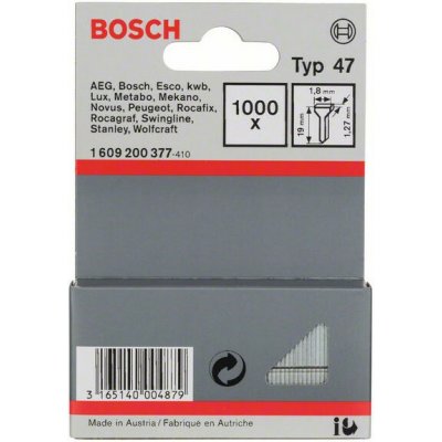 Bosch příslušenství Hřebíčky, typ 47, 1.8x1.27x19 mm Bosch – Sleviste.cz