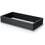 Prosperplast Vyvýšený záhon plastový WOODY 1492x756x250mm, antracitový – Hledejceny.cz