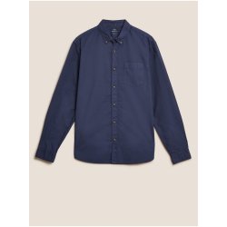 Marks & Spencer Barvená košile Oxford z čisté bavlny dark navy