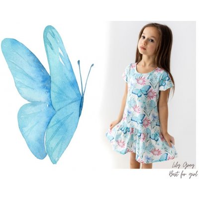 Lily Grey dívčí šaty s potiskem motýlů – Zboží Mobilmania