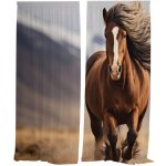 IMPAR Závěsy Kůň v horách (Rozměr : 140x250, Materiál: Interlock) – Hledejceny.cz