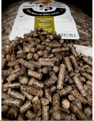 SMOKY PELLETS Pelety Buk/Jasan/Ořech 15 kg