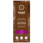 Khadi rostlinná barva na vlasy Henna STŘEDNÍ HNĚDÁ 100 g – Zbozi.Blesk.cz