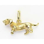 Čištín Zlatý přívěšek žluté zlato figurka jezevčík P 336 – Sleviste.cz