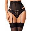 Dámský erotický podvazek a podvazkový pás Obsessive Serena Love garter belt, černá