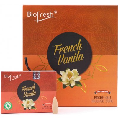 Biofresh vonné kužely Backflow Incense Cones 40 cones French Vanilla 100 g – Hledejceny.cz