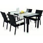 Zahradní ratanová sestava NAPOLI II. 1+4 (černá) – Sleviste.cz