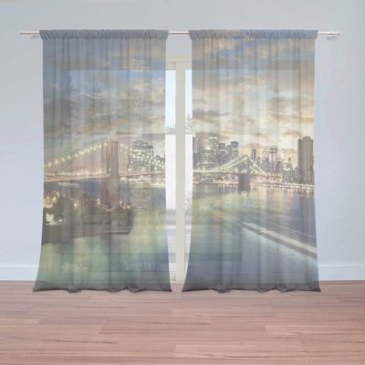 Záclony Brooklynský most: 2 ks - 150x250 cm - Sablio – Hledejceny.cz