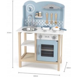 PolarB dřevěná kuchyňka modrá