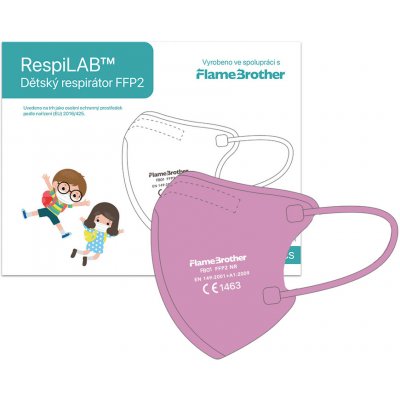 RespiLAB dětský respirátor FFP2 Růžový 10 ks