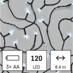 Emos D4FC03 Lighting LED vánoční řetěz 8,4 m 3x AA vnější i vnitřní studená bílá časovač – Hledejceny.cz
