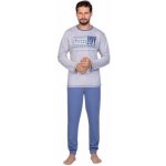 Regina 594 pánské pyžamo dlouhé sv.šedé – Zboží Dáma