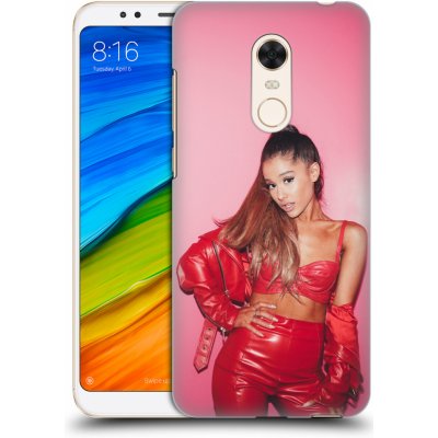 HEAD CASE plastový obal na mobil Xiaomi Redmi 5 PLUS zpěvačka Ariana Grande Dangerous Woman růžová (Pouzdro plastové HEAD CASE na mobil Xiaomi Redmi 5 PLUS originální kryt umělec Ariana Grande kožený