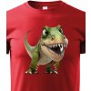 Dětské tričko dětské triko Tyrannosaurus-rex, červená