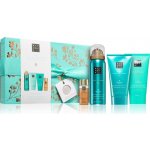 Rituals The Ritual Of Karma sprchová pěna 50 ml + čisticí tělový peeling 70 ml + hedvábné tělové mléko 70 ml + pečující tělový olej se třpytkami 30 ml – Zboží Dáma