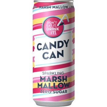 Candy Can Sycený nápoj s příchutí Marshmallow se sladidly 330 ml