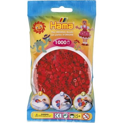 HAMA HAMA H207-22 Hama zažehlovací tmavě červené korálky 1000ks MIDI – Hledejceny.cz