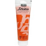 Pebeo akrylové barvy Studio Acrylics 100 ml 032 kadmium oranžová – Sleviste.cz