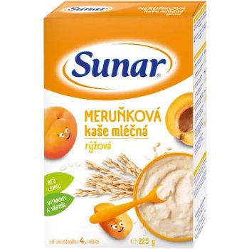 Sunar Mléčná kaše rýžová meruňková 225 g