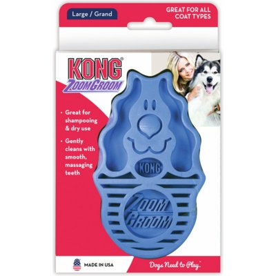 Kong Zoom Groom kartáč pro psy 11 cm – Zboží Mobilmania