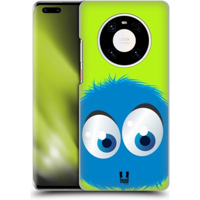 Pouzdro HEAD CASE Huawei Mate 40 PRO Chlupatý smajlík modrý zelené pozadí – Zboží Mobilmania