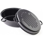 VEF Smaltovaný oválný pekáč 42 x 33 cm černý 00000-4130042 – Zboží Mobilmania