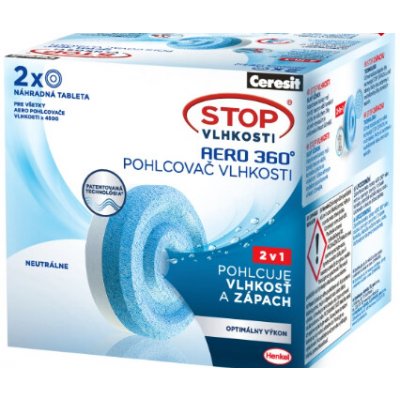 Ceresit Stop vlhkosti Aero 360° odvlhčovač náhradní náplň, 2× 450 g – Hledejceny.cz