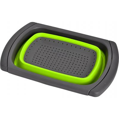 RealG RC-K-2567 Silikonový skládací cedník na dřez 61 cm, šedo-zelený – Sleviste.cz
