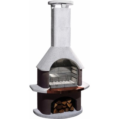Buschbeck Zahradní grilovací krb San Remo bílá/hnědá – HobbyKompas.cz