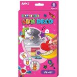 Amos Barvy na sklo sada 6 barev 10,5 ml + 6 sklíček JEDNOROŽEC 6411 – Zboží Mobilmania