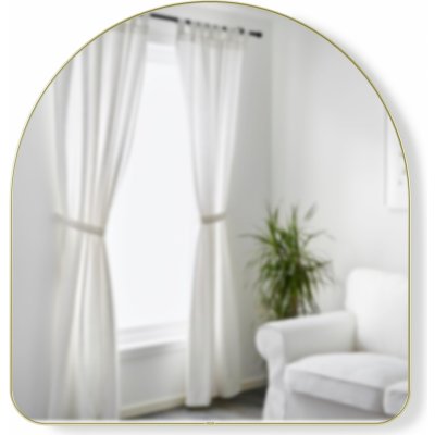 Umbra Obloukové s mosazným rámem Hubba Arched Mirror 86 x 91 cm zlaté – Hledejceny.cz