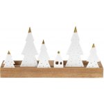 räder Svícen Fir Trees 25 cm, bílá barva, přírodní barva, dřevo, porcelán – Zboží Dáma