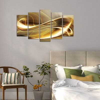 Wallity Vícedílný obraz GOLDEN FEVER 62 110 x 60 cm – Zboží Mobilmania
