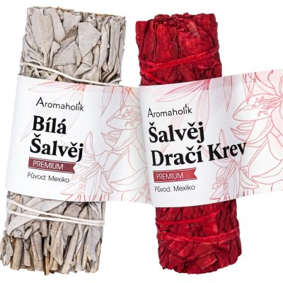Aromaholik Bílá šalvěj a šalvěj dračí krev sada 2 svazků – Hledejceny.cz