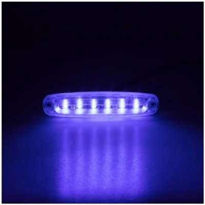 PREDATOR Ultra Slim 6x5W LED, 12-24V, modrý