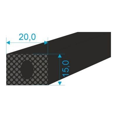 021520 Profilové těsnění 15x20 s dutinkou – Sleviste.cz